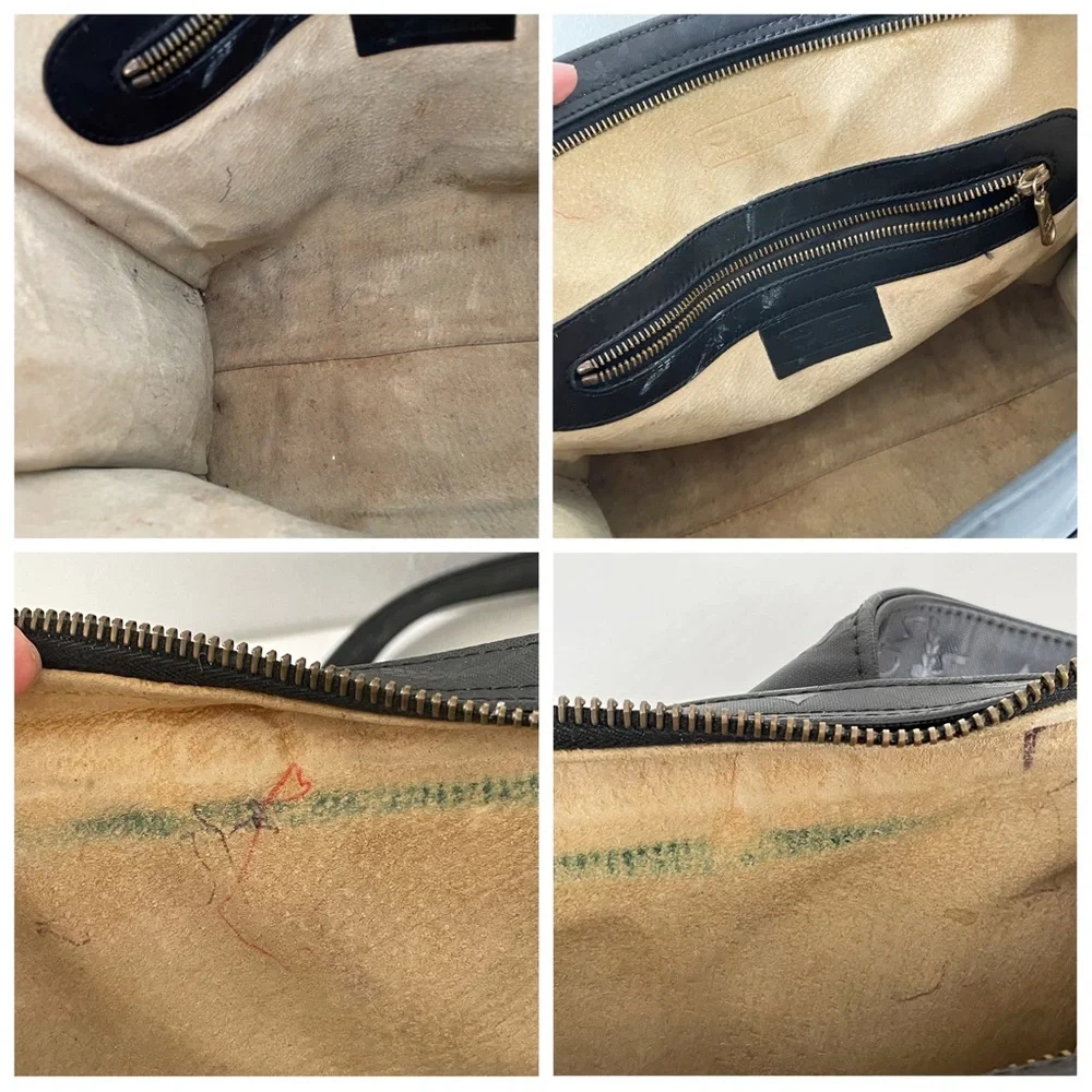 MCM vintage black visetos canvas shoulder bag - Picture 9 of 11